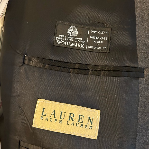 LAUREN RALPH LAUREN VINTAGE LORD & TAYLOR CHARCOAL GREY PURE WOOL SUIT - Picture 9 of 12